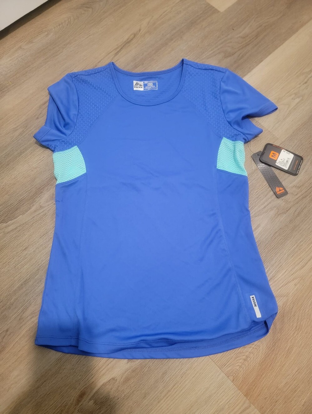 RBX size M Purple and Teal Dri-fit Performance Short Sleeve Shirt NWT
